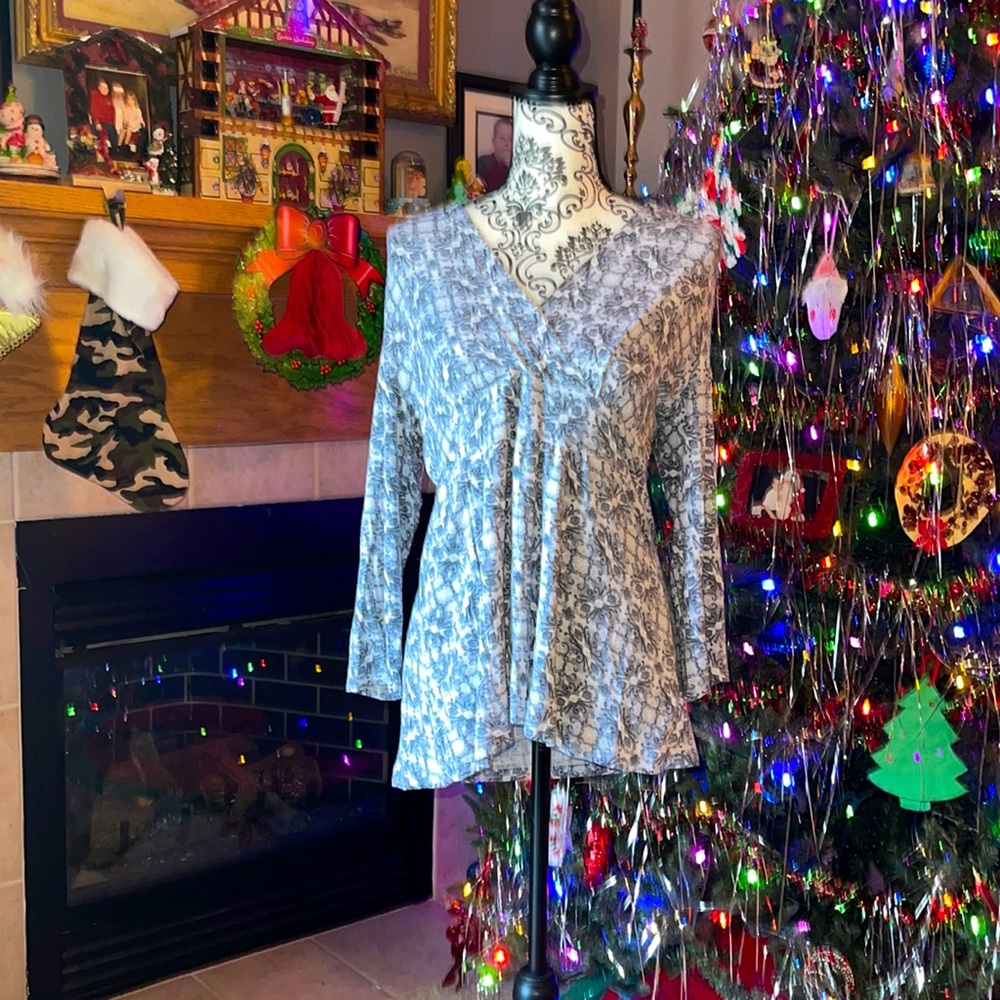 💗3/$12💗 Croft & Barrow Women’s Print 3/4 Sleeve Top